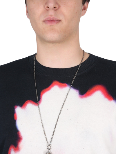 Alexander Mcqueen Alexander Mc Queen Jersey With Solarised Flower Print In Black