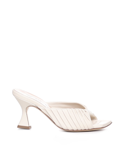 Shop Alchimia Mules Audine In Calfskin In Cream