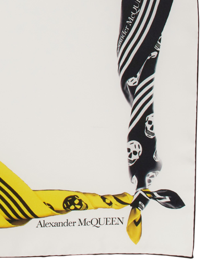Shop Alexander Mcqueen Silk Scarf In Multicolor