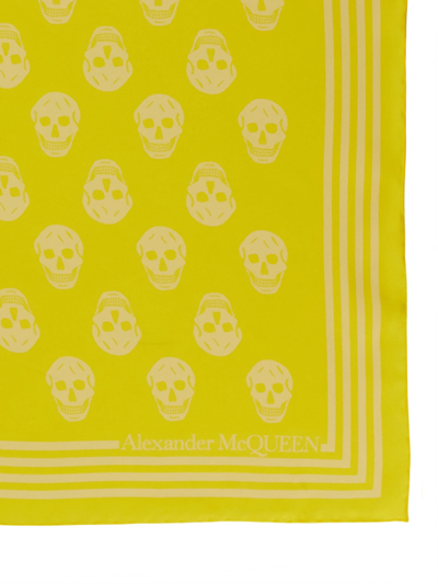 Shop Alexander Mcqueen Biker Skull Print Scarf In Multicolor