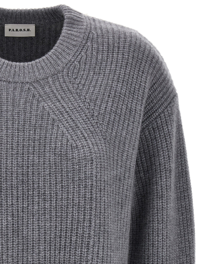 Shop P.a.r.o.s.h Cashmere Sweater In Gray