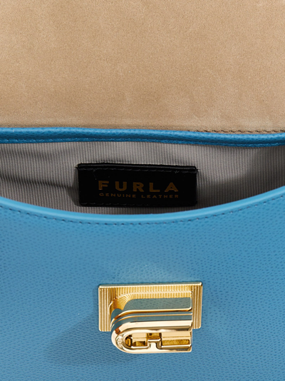 Shop Furla 1927 Mini Crossbody Bag In Light Blue