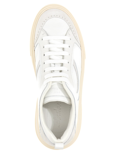 Shop Ferragamo Cassina Mix Sneakers In White