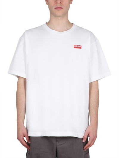 Shop Kenzo T-shirt With Logo In Bianco