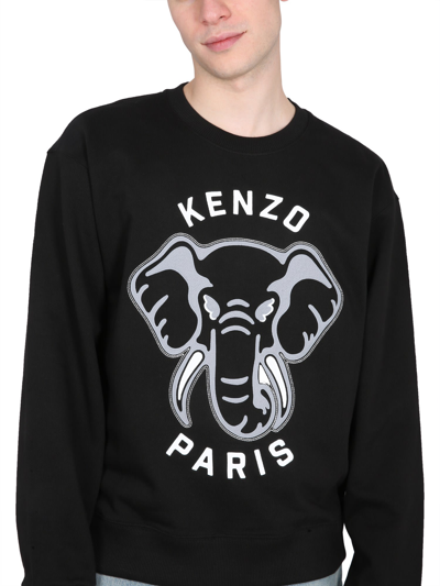 Shop Kenzo Sweatshirt With Logo In Nero