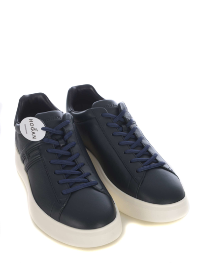 Shop Hogan H580 Lace-up Sneakers In Blue