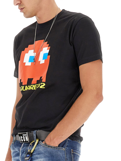 Shop Dsquared2 Dsquared X Pac-man T-shirt In Nero