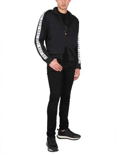 Shop Dsquared2 Sweatshirt With Icon Band In Nero
