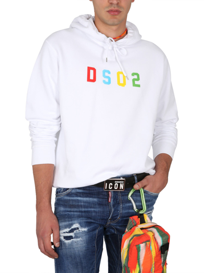 Shop Dsquared2 Cool Fit Sweatshirt In Bianco