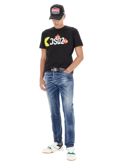 Shop Dsquared2 Dsquared X Pac-man T-shirt In Nero