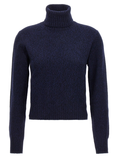 Shop Ami Alexandre Mattiussi Logo Cachemire Sweater In Blue
