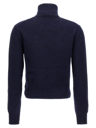 Shop Ami Alexandre Mattiussi Logo Cachemire Sweater In Blue