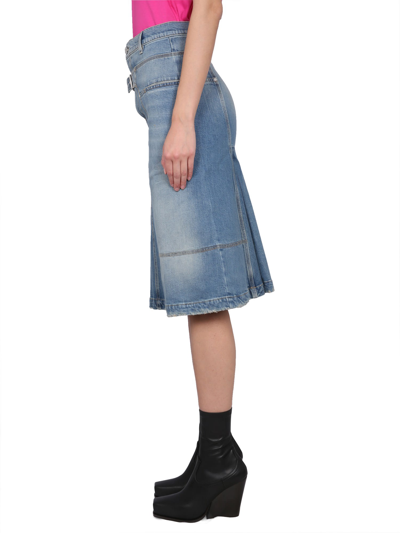 Shop Stella Mccartney Midi Skirt In Azzurro