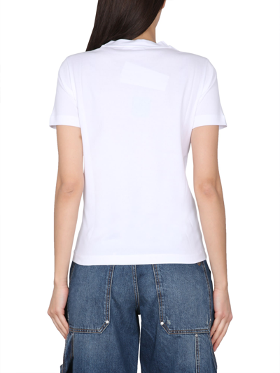 Shop Stella Mccartney T-shirt With Logo In Bianco