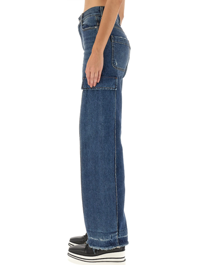 Shop Stella Mccartney Cargo Pants In Blu