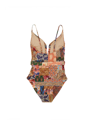 Shop Zimmermann One Piece Swimsuit Must Plunge V Wire In Multicolor
