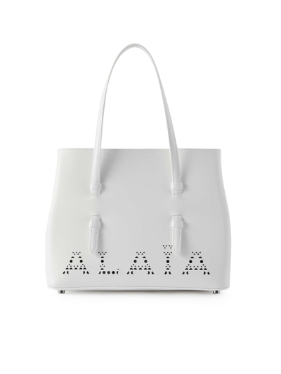 Shop Alaïa Mina 25 In Blanc Optique