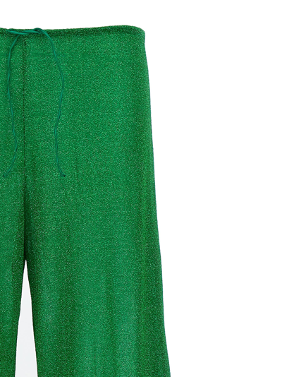 Shop Oseree Lumiere Plumage Pants In Green