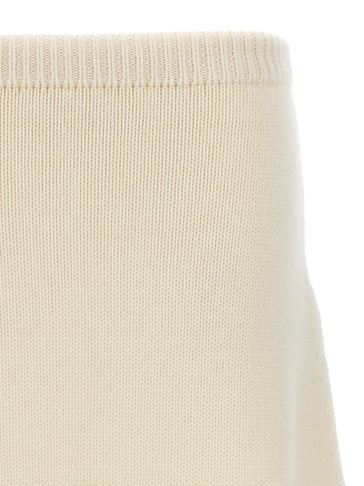 Shop Chloé Openwork Embroidery Skirt In White