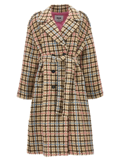 Msgm Houndstooth In Multicolor