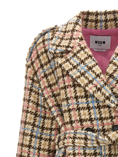 Msgm Houndstooth In Multicolor