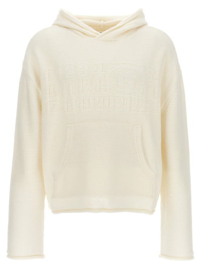 Shop Mm6 Maison Margiela Logo Hooded Sweater In White