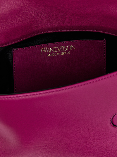 Shop Jw Anderson Twister Midi Handbag In Purple
