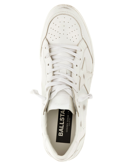 Shop Golden Goose Ballstar Sneakers In White