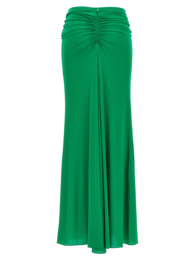 Shop Rabanne Long Ring Skirt In Green
