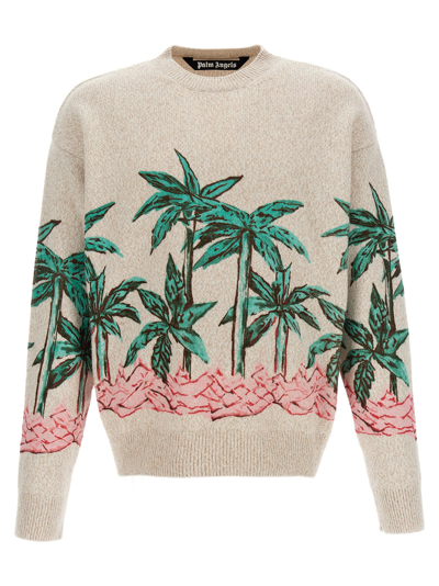 Shop Palm Angels Palms Row Printed Sweater In Multicolor