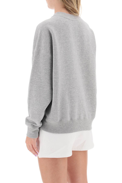 Shop Autry Crew-neck Sweatshirt With Logo Patch In Easy Gr (grey)