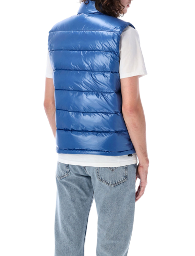 Shop Aspesi Padded Vest In Light Blue