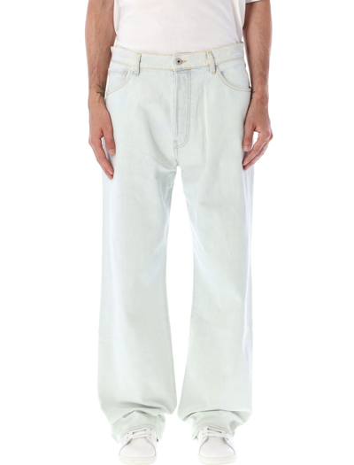 Shop Kenzo Rinsed Relax Fit Jeans In Bleached Denim