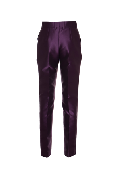 Shop Alberta Ferretti Concealed Trousers In Violet