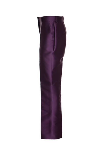 Shop Alberta Ferretti Concealed Trousers In Violet