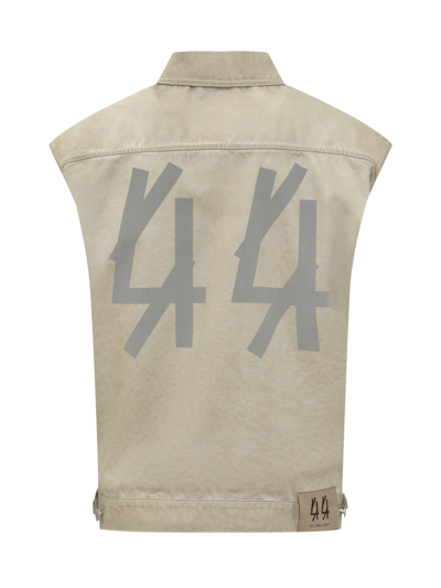 Shop 44 Label Group Vest With Logo In Sand