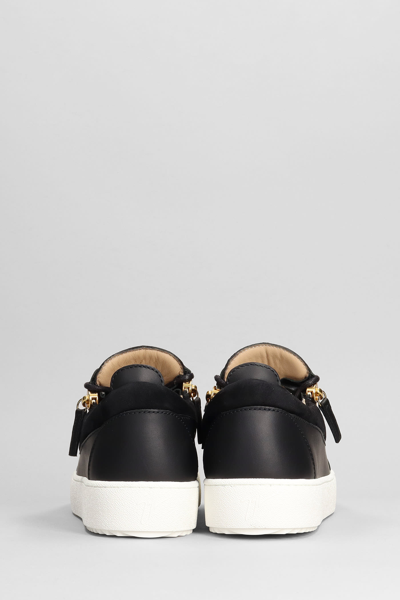 Shop Giuseppe Zanotti Frankie Sneakers In Black Suede And Leather