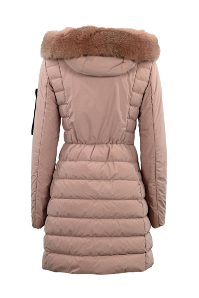 Shop Peuterey Down Jacket With Fur  Seriola ml 04 Fur In Rosa