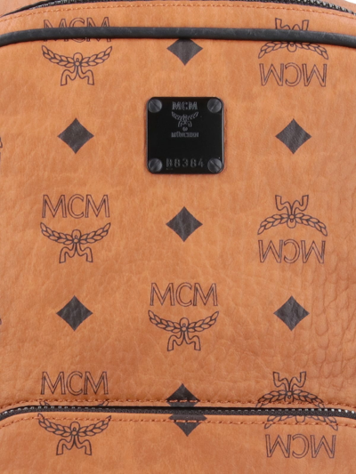 Authentic Mcm Logos Pattern Shoulder Tote Bag Brown