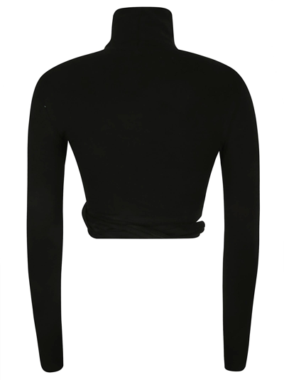 Shop Ottolinger Otto Wrap Loop Top In Black