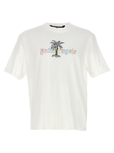 Shop Palm Angels T-shirt  In White