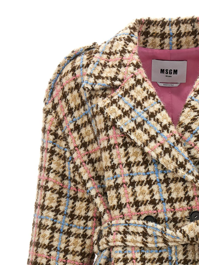 Msgm Houndstooth In Multicolor