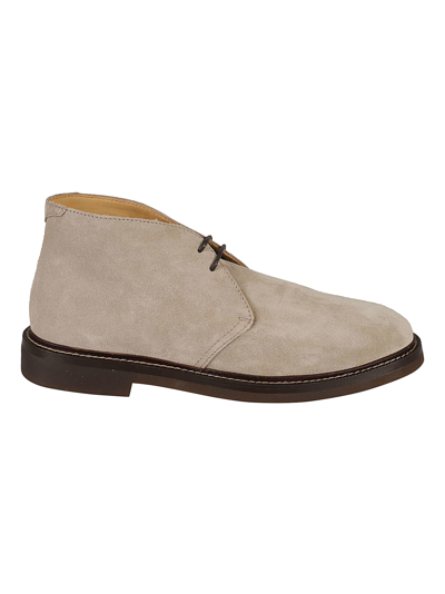 Shop Brunello Cucinelli Lace Up Classic Derby Shoes In Avola