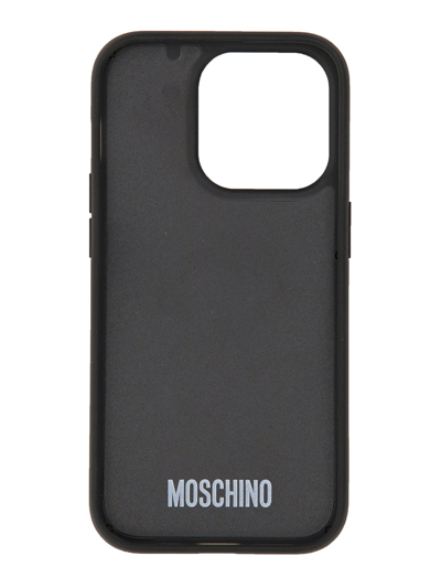 Shop Moschino Teddy Cover For Iphone 14 Pro In Nero
