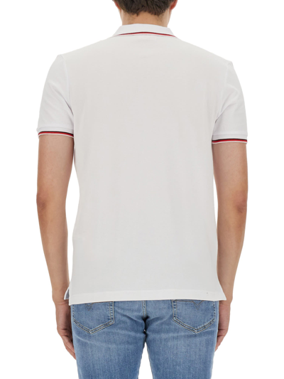 Shop Diesel Polo With Logo In Bianco