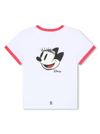 Shop Givenchy White T-shirt With Contrasting Disney Cartoon Print In Cotton Girl