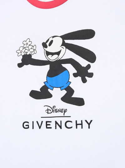 Shop Givenchy White T-shirt With Contrasting Disney Cartoon Print In Cotton Girl