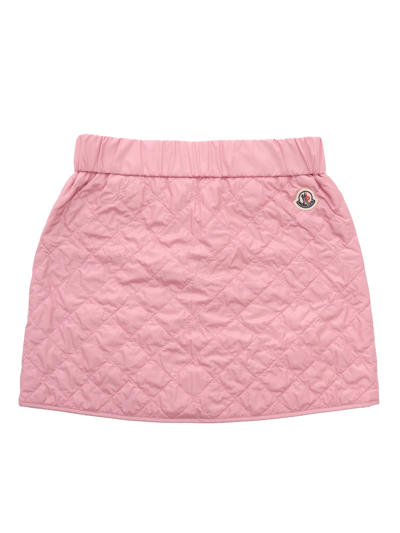 Shop Moncler Padded Skirt In Pink