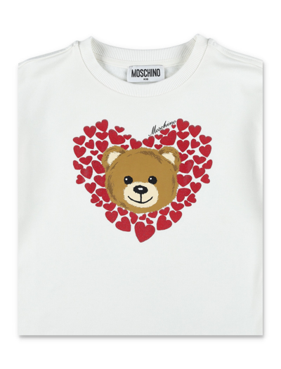 Shop Moschino Bear Heart Dress In Cloud