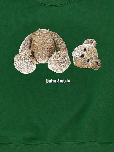 Shop Palm Angels Teddy Sweatshirt In Green